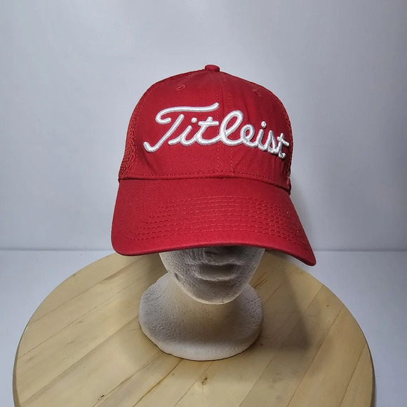 FootJoy TITLEIST New Era Golf Fitted Hat Cap Pro V1 Mesh S/M Red White Unisex se - Picture 1 of 6
